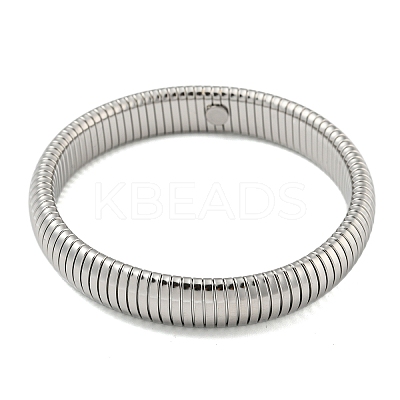 Non-Tarnish 304 Stainless Steel Flat Snake Chain Bracelet BJEW-B076-01P-1