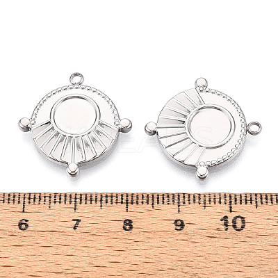 304 Stainless Steel Pendant Cabochon Settings LS-STAS-T065-93P-1