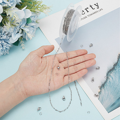 DIY Chain Bracelet Necklace Making Kit DIY-AR0003-67B-1