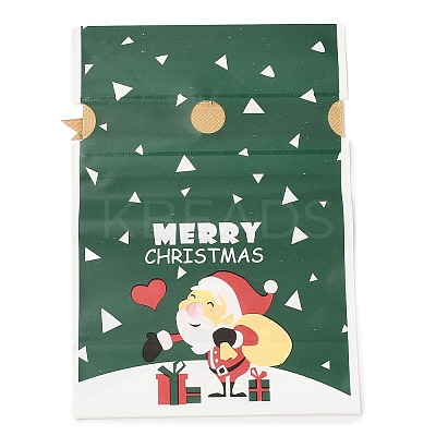 Christmas Santa Claus Plastic Packing Pouches Drawstring Bags ABAG-Q053-03E-1