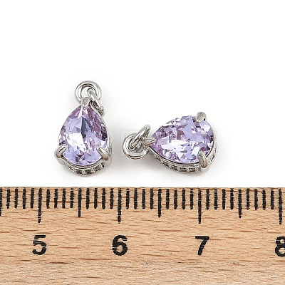Brass Pave Cubic Zirconia Pendants KK-L240-05P-03-1