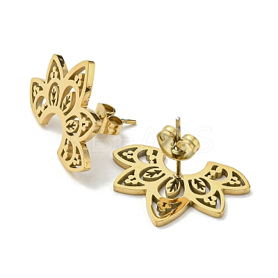 304 Stainless Steel Stud Earrings EJEW-H122-03G-1