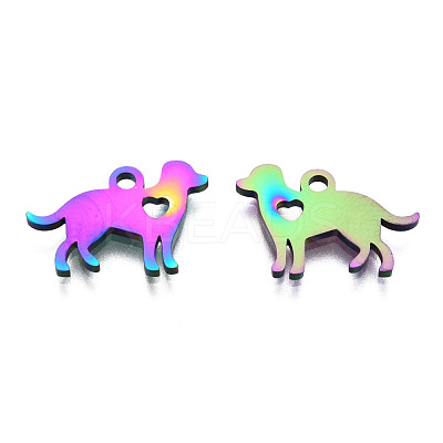 Ion Plating(IP) 304 Stainless Steel Puppy Pendants STAS-Q201-JN213-1