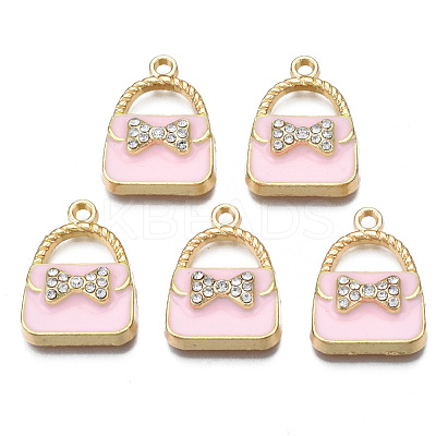 Rack Plating Alloy Enamel Pendants ENAM-T011-129C-1