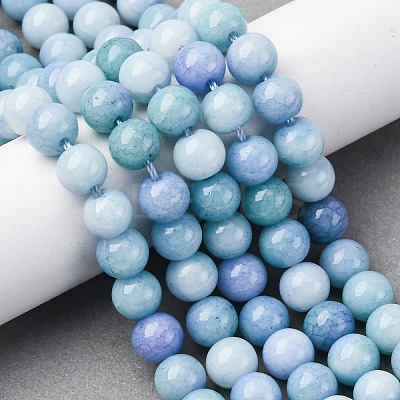 Ombre Effect Dyed Glass Beads Strands X-GLAA-T031-01O-02-1