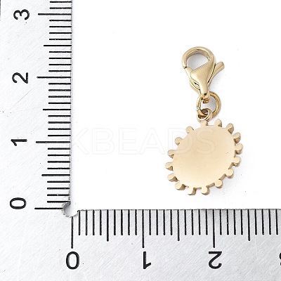 304 Stainless Steel Oval Pendant Decoration STAS-S165-04A-G-1