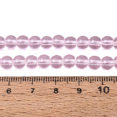 Transparent Glass Beads Strands GLAA-T032-T6mm-24-1