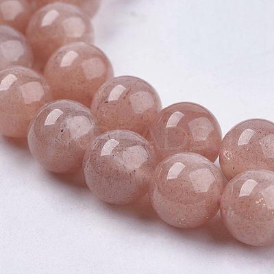 Natural Sunstone Beads Strands X-G-J157-6mm-07-1