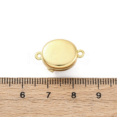 Brass Red Agate Magnetic Clasps KK-C066-15G-1