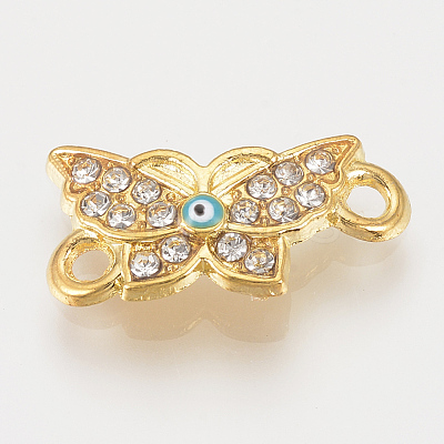 Alloy Rhinestone Links connectors ALRI-S170-01G-1