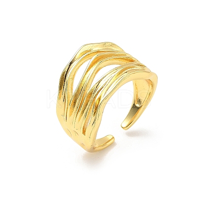 Brass Adjustable Cuff Rings RJEW-V009-05G-1