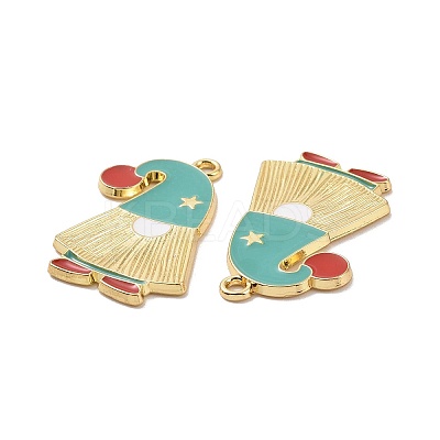 Christmas Theme Rack Plating Alloy Enamel Pendants PALLOY-O109-33LG-1
