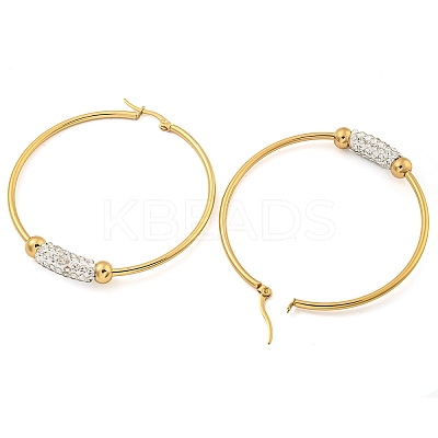 PVD Vacuum Plating 202 Stainless Steel Hoop Earrings EJEW-H003-44G-04-1