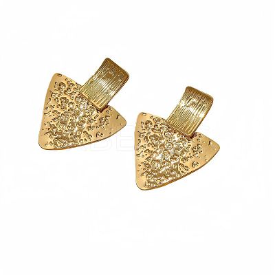 304 Stainless Steel Triangle Stud Earrings for Women WGC8486-01-1