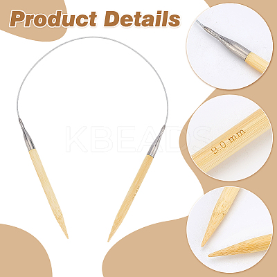 1Pc Bamboo Circular Knitting Needles FIND-WR0012-46A-1