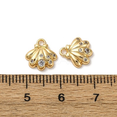 Brass Micro Pave Cubic Zirconia Charms KK-D388-02G-01-1