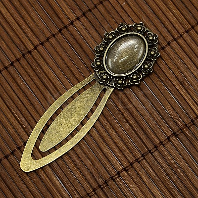 18x13mm Clear Domed Glass Cabochon Cover for DIY Alloy Portrait Bookmark Making DIY-X0124-AB-NR-1
