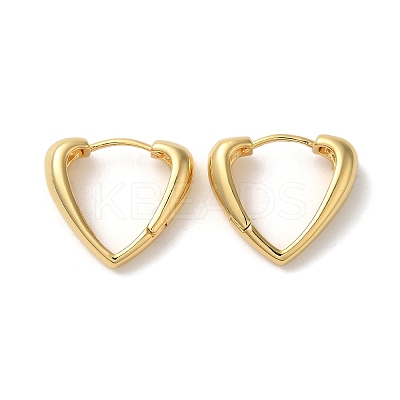 Rack Plating Brass Heart Hoop Earrings EJEW-L224-63G-1