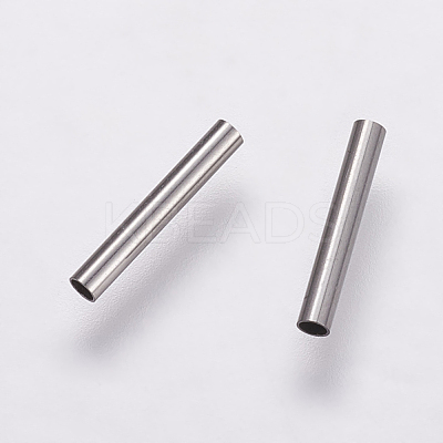 Tarnish Resistant 304 Stainless Steel Tube Beads X-STAS-P161-01-10mm-1