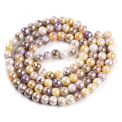 Electroplated Glass Beads Strands LS-GLAA-C023-01K-1