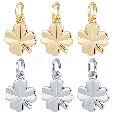 40Pcs 2 Colors Brass Charms KK-BBC0003-10-1