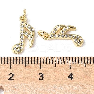 Brass Micro Pave Clear Cubic Zirconia Pendants KK-H449-85A-G-RS-1