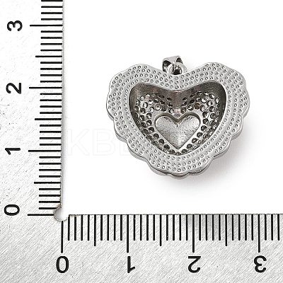 Brass Micro Pave Cubic Zirconia Pendants KK-C091-02D-PG-1