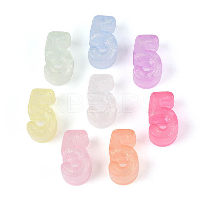 Luminous Frosted Transparent Acrylic Beads TACR-T029-21F-1