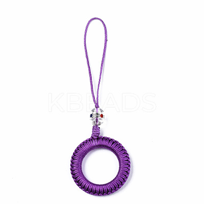Polyester Tassel Woven Big Pendant Decorations FIND-N052-001G-1