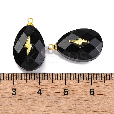 Natural Obsidian Pendants G-B089-01G-01-1
