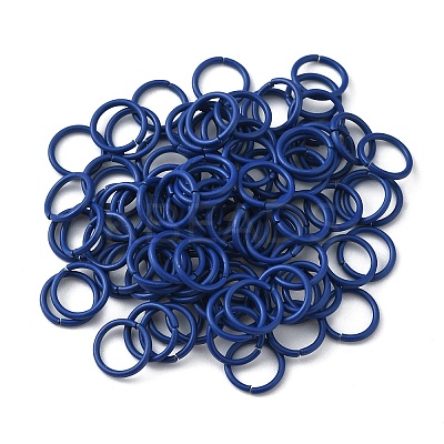 100Pcs Baking Paint Zinc Alloy Open Jump Rings FIND-WH0032-85A-13-1
