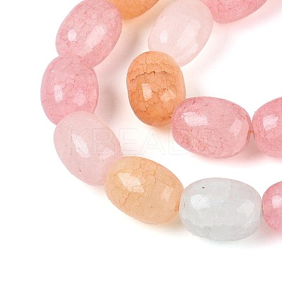 Baking Paint Crackle Glass Beads Strands DGLA-N019-01A-02-1