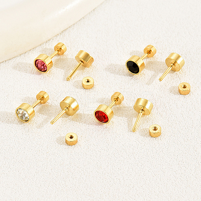 Colorful 8-Piece Stone Earrings Set for Women YJ1820-1