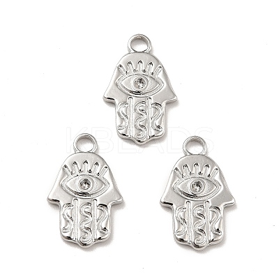 Tarnish Resistant 304 Stainless Steel Pendants Rhinestone Settings STAS-E176-14P-1