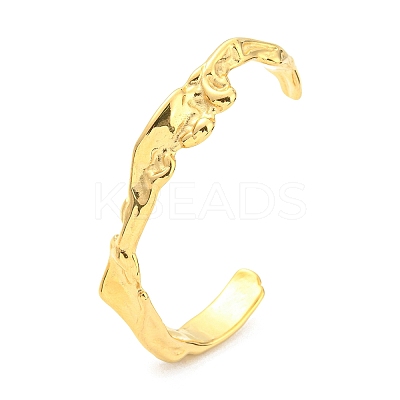 Ion Plating(IP) 304 Stainless Steel Cuff Bangles BJEW-C043-03G-1