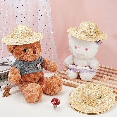 Doll Straw Hat DIY-WH0504-827D-1