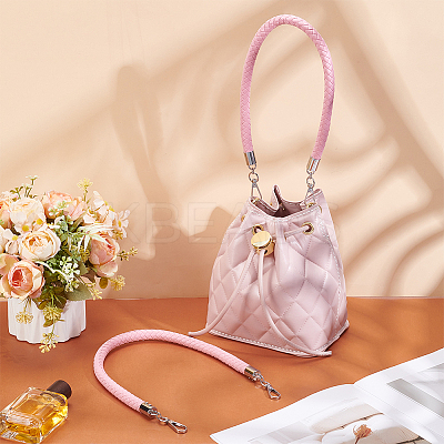 Braided Round PU Leather Bag Handles FIND-WH0180-01B-P-1