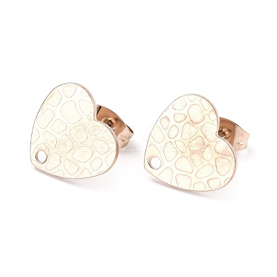 Ion Plating(IP) 304 Stainless Steel Stud Earring Findings STAS-I183-06B-RG-1