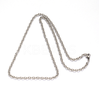 Tarnish Resistant 201 Stainless Steel Cable Chains Necklaces NJEW-L416-01-1
