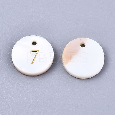 Natural Freshwater Shell Charms SHEL-Q023-07-1