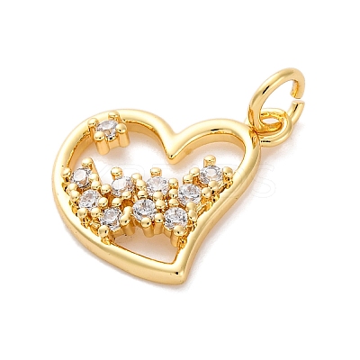 Brass Micro Pave Cubic Zirconia Pendants KK-S510-49G-01-1