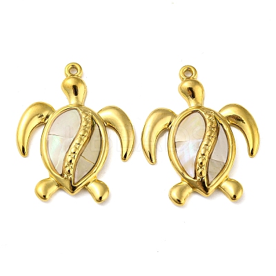 Natural Shell Pendants STAS-P341-02G-02-1