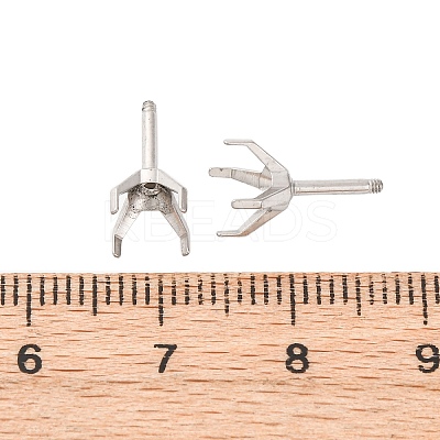 304 Stainless Steel Stud Earring Findings STAS-B091-02C-07P-1