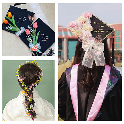 46Pcs 17 Style Cloth Rose Flower AJEW-GF0008-83-1