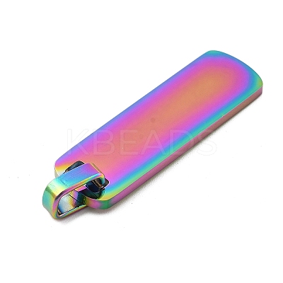 Ion Plating(IP) Rectangle 304 Stainless Steel Mirror Polished Finish Stamping Blank Tag Pendants STAS-H317-09M-1