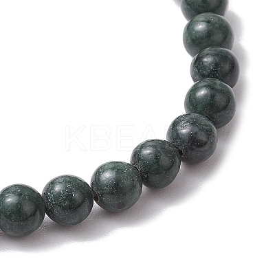 Natural Black Jade Beads Stretch Bracelets for Women BJEW-TA00603-1