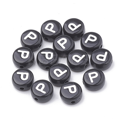 Opaque Acrylic Beads SACR-N002-02P-1