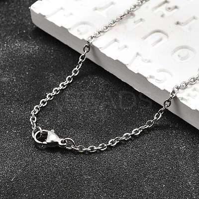 Non-Tarnish 304 Stainless Steel Cable Chain Necklace for Men Women STAS-L164A-01P-B-1