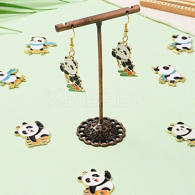 10Pcs 5 Style Rack Plating Alloy Enamel Pendants ENAM-YW0003-59-1