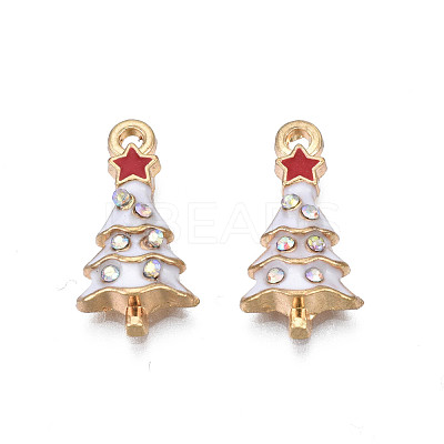 Rack Plating Alloy Enamel Pendants ENAM-N055-136B-1